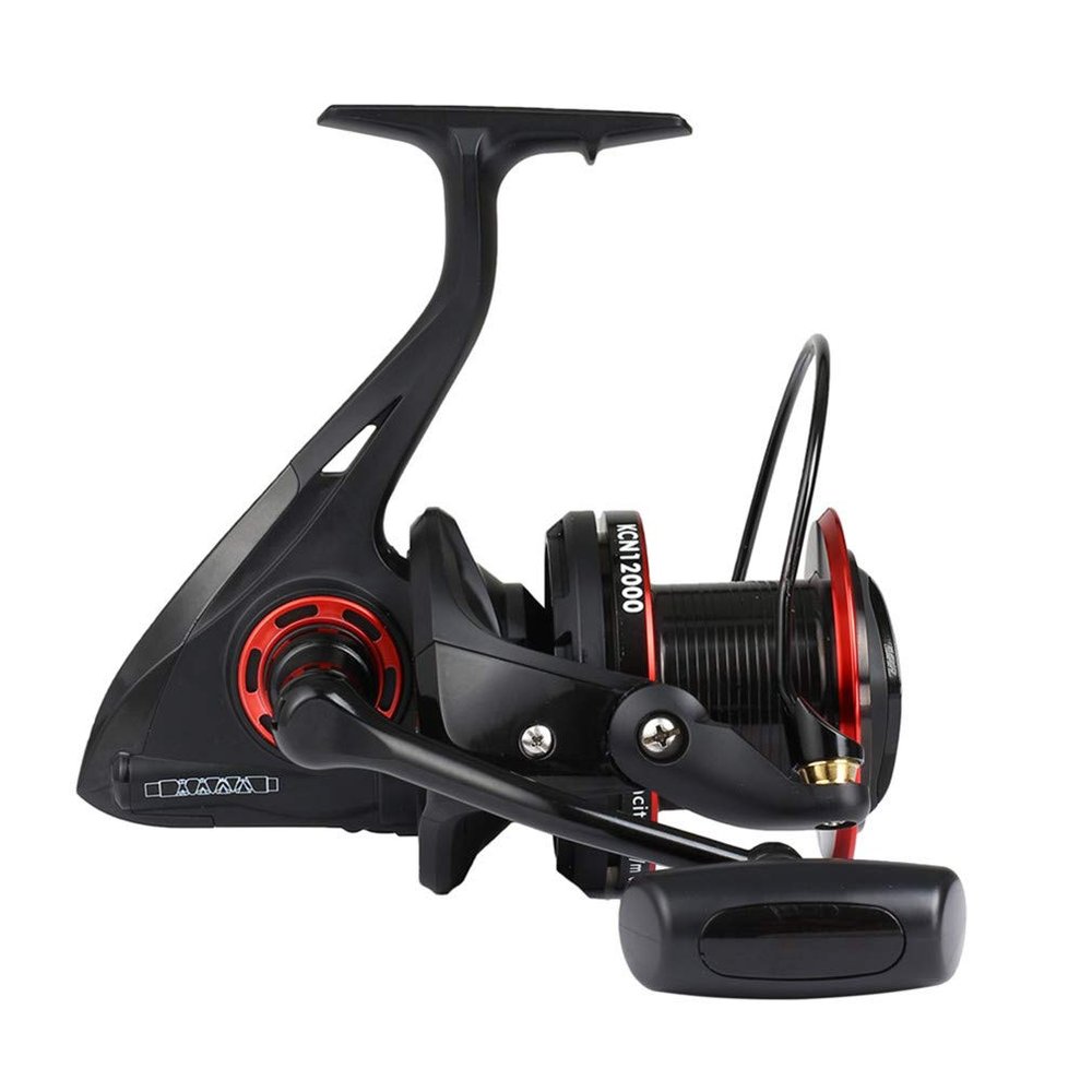 Diwa Spinning Fishing Reels 8000 10000 12000 Series Freshwater Saltwater Big-Game Fishing Surf Fishing 12+1 Stainless BB 70 LBS Max Drag Ultra Smooth Powerful Trout Durable Spinner Gear (Black, 10000)