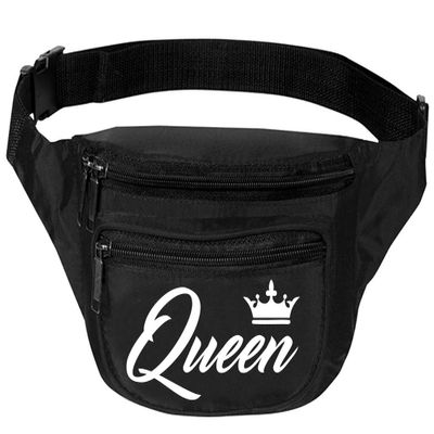 ALLNTRENDS Adult Waist Pack Queen Customized Travel Pack Cool Bag Funny Packs (Black)