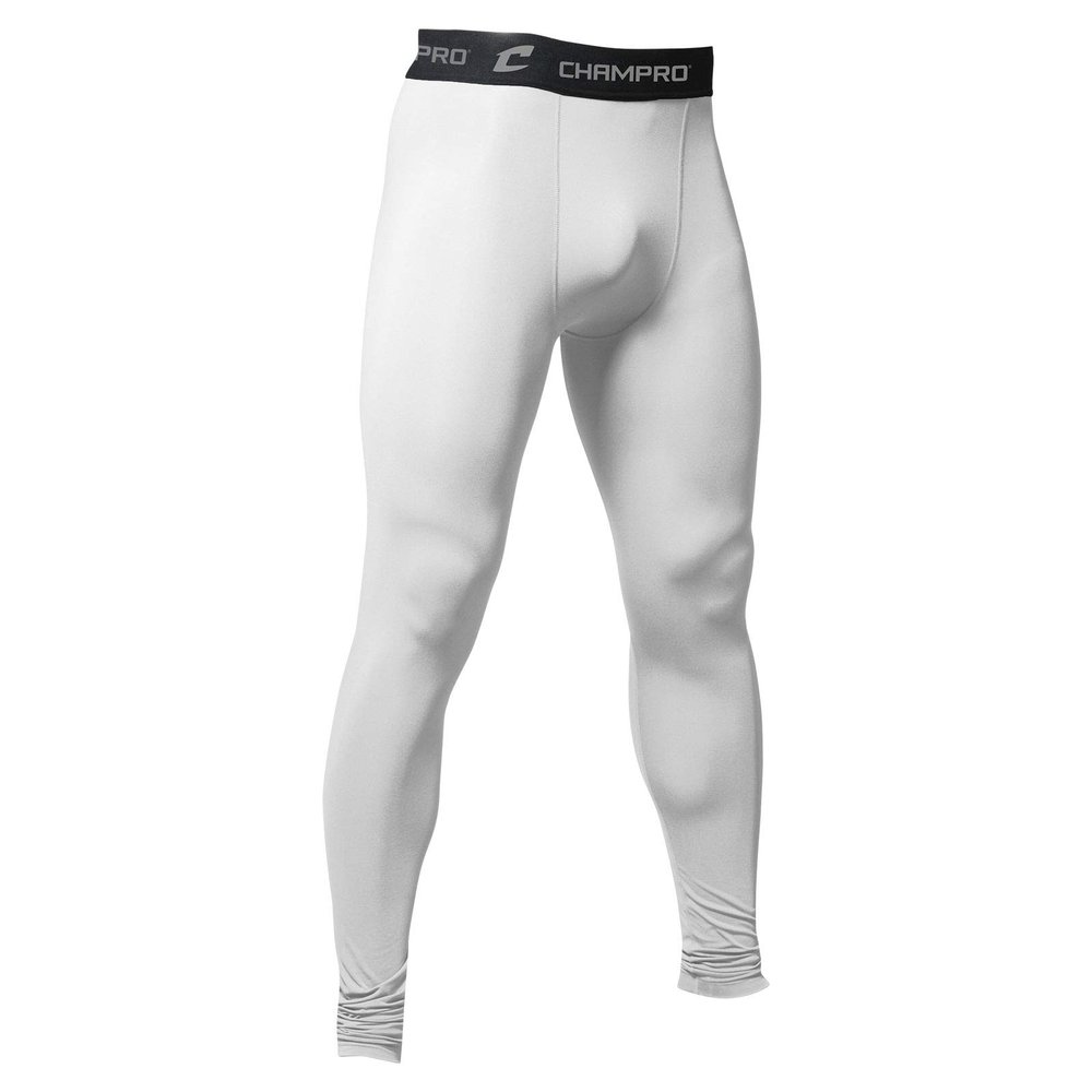 Champro Polyester/Spandex Compression Tights, Youth Medium, White
