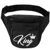 ALLNTRENDS Adult Waist Pack King Customized Travel Bag Sport Cool Funny Packs (Black) view 1