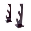 Two Tier Sword Display Rack with Double Standalone Base (Cherry) view 1