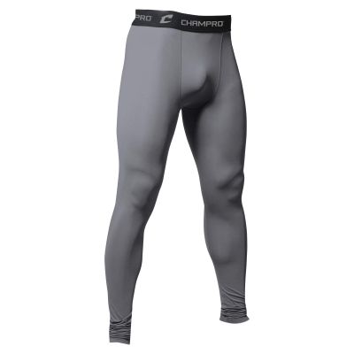 Champro Polyester/Spandex Compression Tights, Youth Medium, Grey