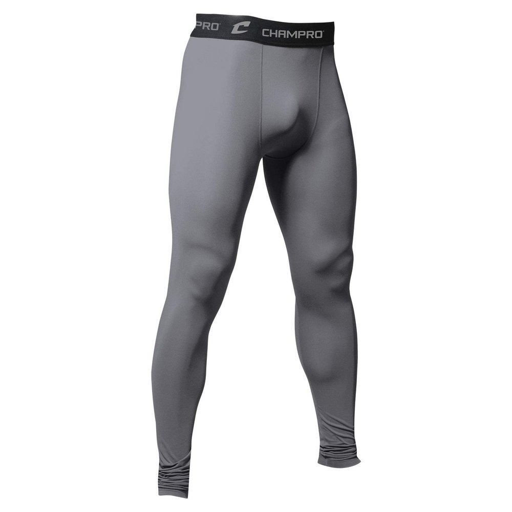 Champro Polyester/Spandex Compression Tights, Youth Medium, Grey