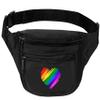 ALLNTRENDS Adult Waist Pack Pride Colors Heart Support Gay Gift Trendy Fun Packs (Black) view 1