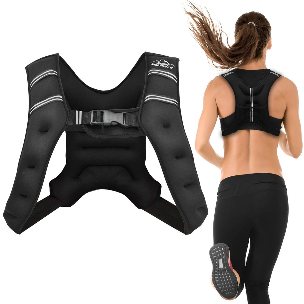 "Aduro Sport Weighted Vest Workout Equipment, 4lbs/6lbs/12lbs/20lbs/25lbs Body Weight Vest for Men, Women, Kids (6 Pounds (2.72 KG))"