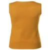 Awesome21 Solid Office Look Soft Stretch Sleeveless Viscose Knit Vest Top Mustard L view 3