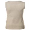 Awesome21 Solid Office Look Soft Stretch Sleeveless Viscose Knit Vest Top Khaki2 L view 3