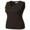 Awesome21 Solid Office Look Soft Stretch Sleeveless Viscose Knit Vest Top Brown M view 2