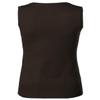 Awesome21 Solid Office Look Soft Stretch Sleeveless Viscose Knit Vest Top Brown M view 3