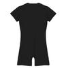 Alvivi Men's Short Sleeves Zipper Shirt Top Boxer Briefs Workout Gymnastics Leotard Bodysuit Black Large view 4