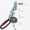 GM CLIMBING Hitch Slack Tending Pulley Kit for Doubled Rope Climbing System Basic Unit of General Hauling, Swing Cheek Micro Pulley Bushing, Twist Lock Oval Carabiner, VT Prusik Cord view 2