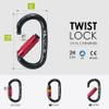 GM CLIMBING Hitch Slack Tending Pulley Kit for Doubled Rope Climbing System Basic Unit of General Hauling, Swing Cheek Micro Pulley Bushing, Twist Lock Oval Carabiner, VT Prusik Cord view 4