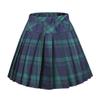 EXCHIC Women's A-Line Mini Skirt Stretchy High Waist Pleated Tennis Skirts Plaid School Uniform Dance Casual Wear (XL, 1 Green) view 1
