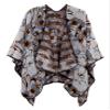EXCHIC Women's Retro Shawl Wrap Open Front Poncho Cape Cardigan for Fall Winter (4 Grey) view 1