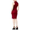 Bar III Womens Lace Mock Neck Cocktail Dress Red S view 2