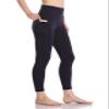 Colorfulkoala Women's High Waisted Tummy Control Workout Leggings 7/8 Length Yoga Pants with Pockets (XS, Navy) view 2