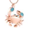 Imrsanl Crab Cremation Jewelry for Ashes for Human Keepsake Memorial Urns Pendant Necklace for Pets (Rose Gold) view 1
