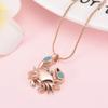 Imrsanl Crab Cremation Jewelry for Ashes for Human Keepsake Memorial Urns Pendant Necklace for Pets (Rose Gold) view 2