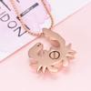 Imrsanl Crab Cremation Jewelry for Ashes for Human Keepsake Memorial Urns Pendant Necklace for Pets (Rose Gold) view 4