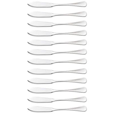 Arcos Series Madrid-Box Fish Table Knife-Monoblock of one Stainless Steel 90 mm (3.54 Inch) Silver Colour (12 Piece), ands Plastic