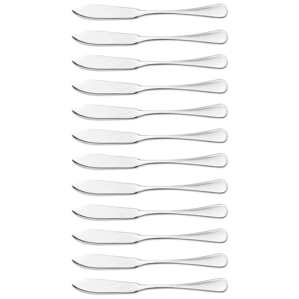 Arcos Series Madrid-Box Fish Table Knife-Monoblock of one Stainless Steel 90 mm (3.54 Inch) Silver Colour (12 Piece), ands Plastic