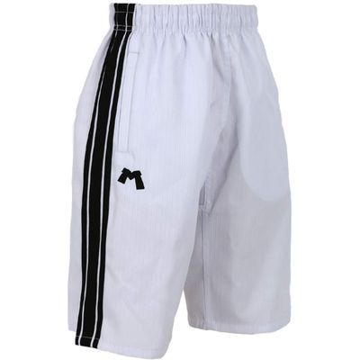 Mudoin Taekwondo Dobok Shorts Pants TKD Martial Arts MMA Kick Boxing (140(Waist 60cm or 1.97 ft), White)