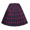 EXCHIC Women's A-Line Mini Skirt Stretchy High Waist Pleated Tennis Skirts Plaid School Uniform Dance Casual Wear (XL, 8 Red Plaid) view 1