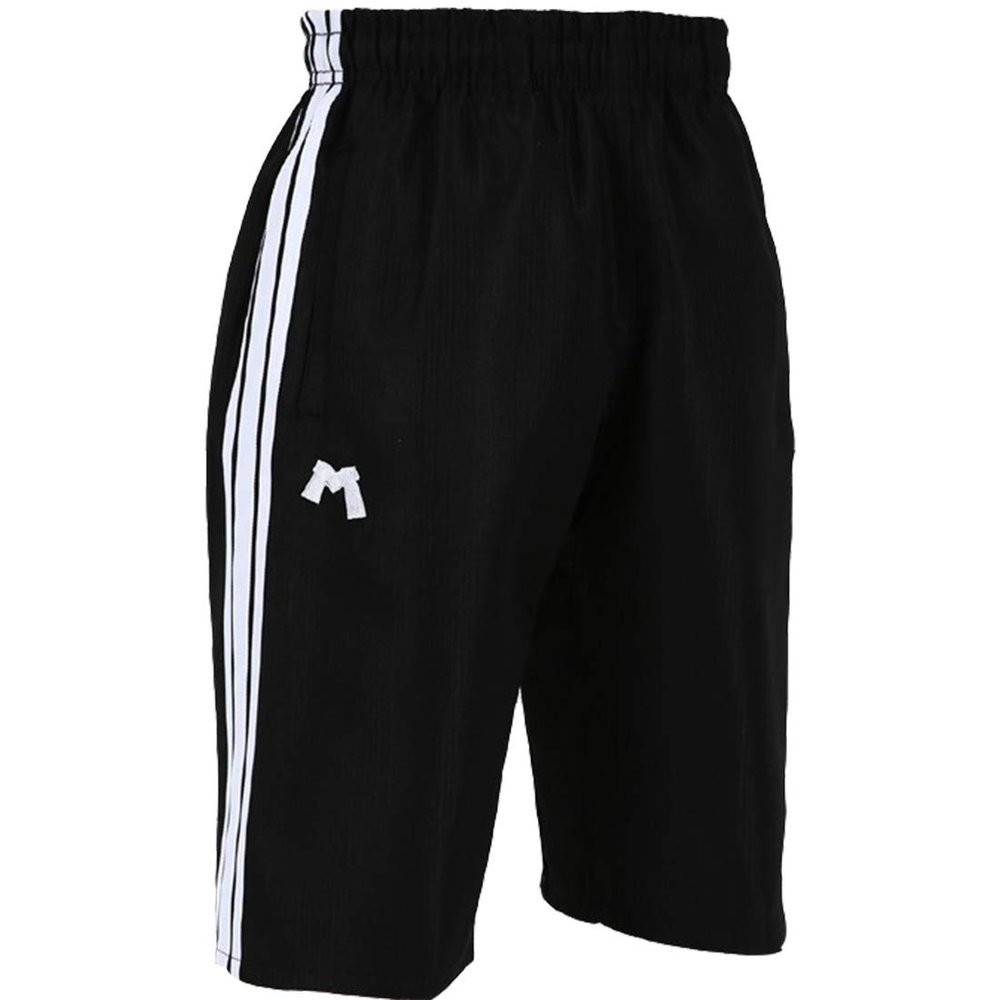 Mudoin Taekwondo Dobok Shorts Pants TKD Martial Arts MMA Kick Boxing (120(Waist 52cm or 1.71ft), Black)