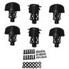 East Eagle PU Leather Pool Table Billiard Table Pockets Diamond Pattern Shield Set Included Screws (Black) view 2