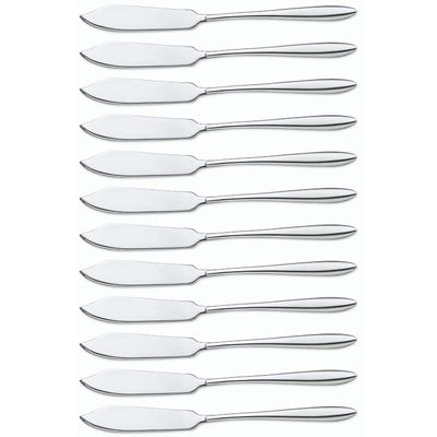 ARCOS Series Berlin-Box Fish Table Knife-Monoblock of one Stainless Steel 85 mm (3.35 Inch) Silver Colour (12 Piece)