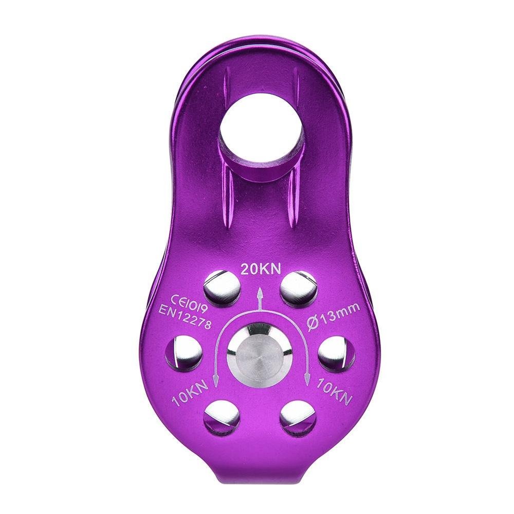 Dioche Micro Pulley, Aluminium Alloy Heavy Duty Single Swivel Rope Pulley Block Climbing Safety Equipment Accessory()