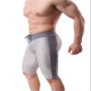 BRAVE PERSON Men's Fashion Breathable Mesh Elastic Training Shorts Swim Trunks Beach Pants 2240 (M / 28"-32", 002 Gray) view 4