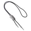 AZORA Cicada Insect Bug Bolo Tie Necklace Genuine Vegan Leather Braided Cord Western Cowboy Neck Tie Wedding Gift Men Women view 2