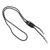 AZORA Cicada Insect Bug Bolo Tie Necklace Genuine Vegan Leather Braided Cord Western Cowboy Neck Tie Wedding Gift Men Women view 3