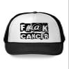 Awkward Styles FCK Cancer Hat Breast Cancer Awareness Trucker Hat Cancer Hats Black One Size view 1