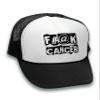 Awkward Styles FCK Cancer Hat Breast Cancer Awareness Trucker Hat Cancer Hats Black One Size view 2