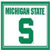 4 Inch Spartans Football Decal MSU Logo Removable Wall Sticker Art NCAA Home Room Decor 4 1/2 by 3 1/2 Inches view 1