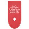 NDZ Performance Magazine Base Plate Finger Extension for Glock Gen 1-5 9MM .40 .357 SIG Laser Engraved Anodized Aluminum in Red - Bible Matthew 5:9 view 1