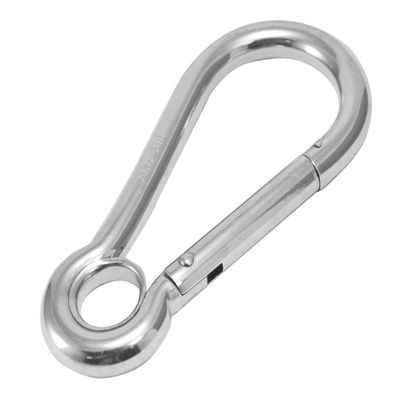 US STAINLESS 20 Pieces Stainless Steel 316 Spring Hook with Eyelet Carabiner 3/16" (5mm) Marine Grade
