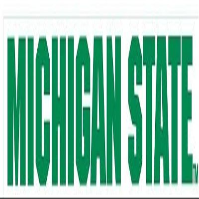 8 Inch Michigan State Decal MSU Logo Removable Wall Sticker Art NCAA Home Room Decor 8 1/2 by 1 1/2 Inches