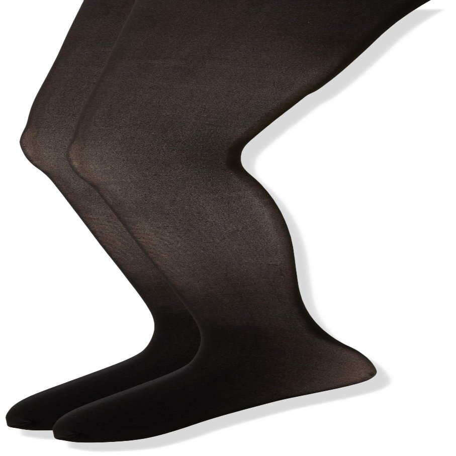 Jefferies Socks girls Smooth Microfiber 2 Pair Pack Tights, Black/Black, 10-14 Years US