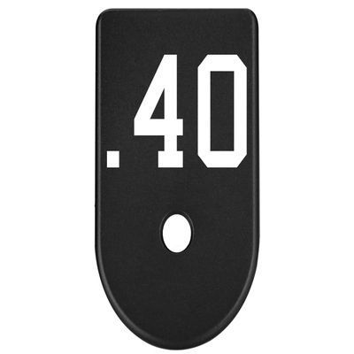 NDZ Performance Magazine Base Plate Finger Extension for Glock Gen 1-5 9MM .40 .357 SIG Laser Engraved Anodized Aluminum in Black - .40 Caliber