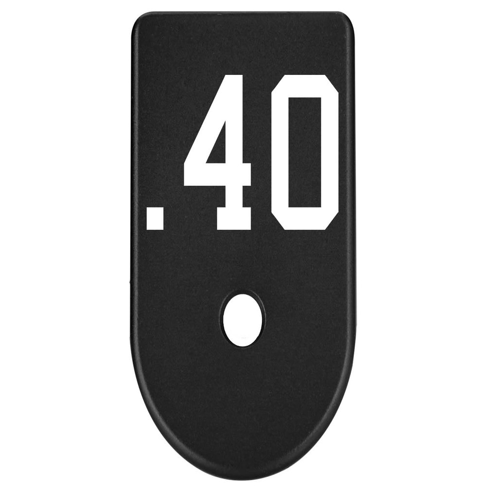 NDZ Performance Magazine Base Plate Finger Extension for Glock Gen 1-5 9MM .40 .357 SIG Laser Engraved Anodized Aluminum in Black - .40 Caliber