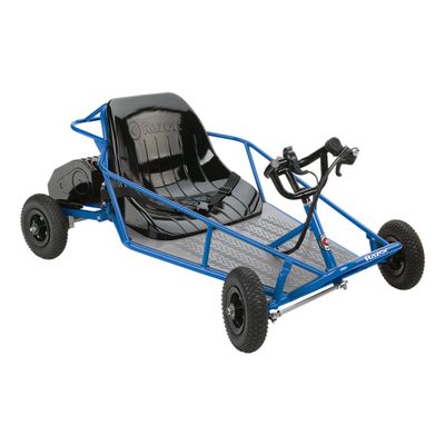 Razor Dune Buggy Electric Ride-On for Kids Ages 8+, 120 lb Max Weight, Blue 250W Motor, Up to 9 Mph, 40-Min Run Time, Thumb Trigger Throttle, Bucket Style Seat, Steel Wheels w/ 8 Pneumatic Tires