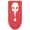 NDZ Performance Magazine Base Plate Finger Extension for Glock Gen 1-5 9MM .40 .357 SIG Laser Engraved Anodized Aluminum in Red - NDZ Skull 1 view 1