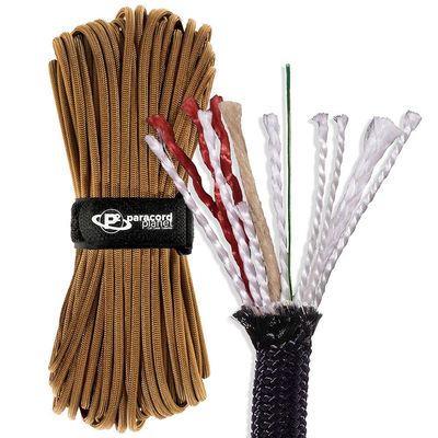 Paracord Planet Wilderness Cord  Lengths from 10 to 1000 Feet  Tan 100 ft Hanks