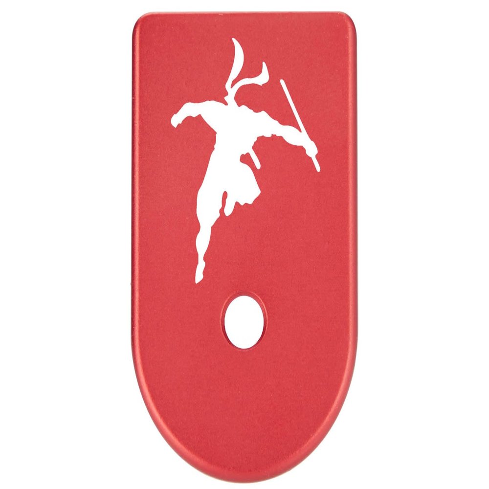 NDZ Performance Magazine Base Plate Finger Extension for Glock Gen 1-5 9MM .40 .357 SIG Laser Engraved Anodized Aluminum in Red - Ninja 2