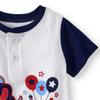 Baby and Toddler Boy's Americana Theme Mix n Match Separates (Elephant Train Henley Top, 0-3 mo.) view 3