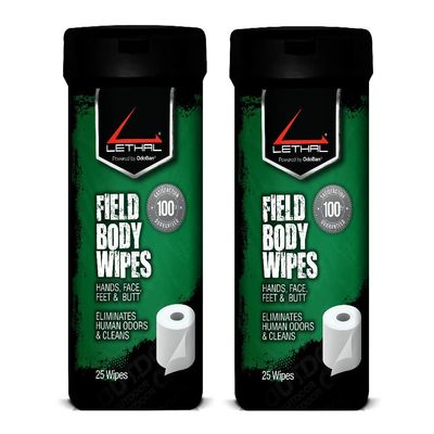 Lethal Hunting Scent Eliminator Field Body Wipes 2-Pack