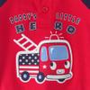 Baby and Toddler Boy's Americana Theme Mix n Match Separates (Daddy's Little Hero Fire Truck Top, 0-3 mo.) view 2